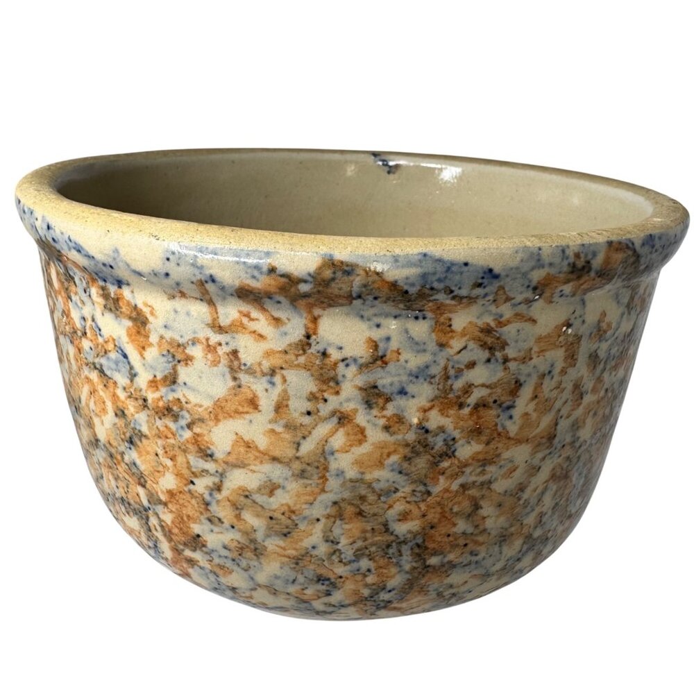 Red Wing Spongeware Crock Bowl 7” Decorative Stoneware Vintage Speckled Sponge C - Picture 7 of 12